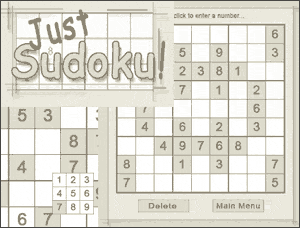 Just Sudoku freeware screenshot